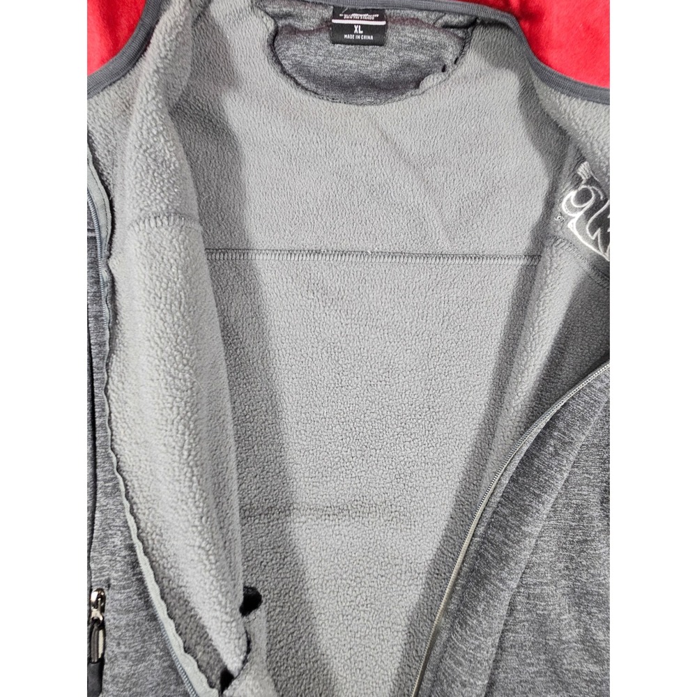 Colosseum Washington State Cougars WSU Full Zip Fleece Jacket Gray Mens XL - Picture 9 of 11